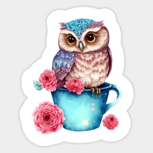 owl Blue Sticker